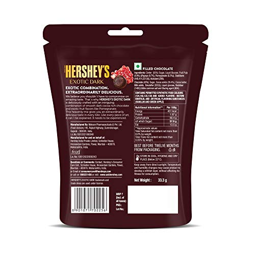 Hershey's Exotic Dark Chocolate Pomegranate, 33.3g (Pack of 6)