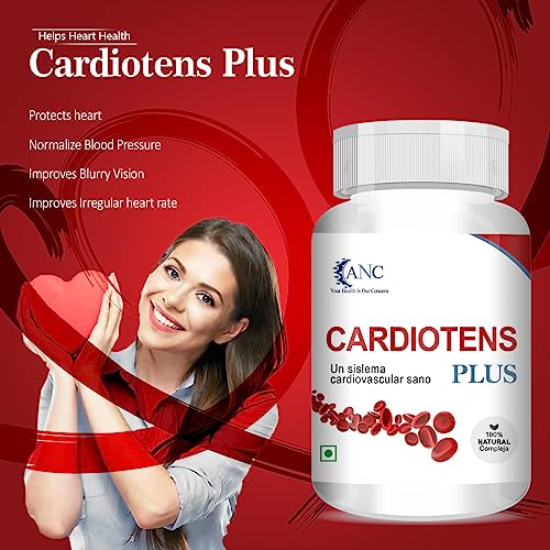 ANC CARDIOTENS PLUS with Arjuna Extract & Moringa Extract Heart Health Supplement (60 Capsules) for Men & Women -Pack of 1