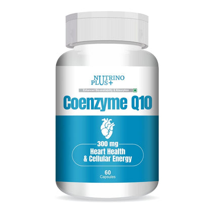 NutrinoPlus Coenzyme Q-10 Rich in Antioxidant, Promotes Heart Health & Boosts Energy 300Mg 60-Capsules