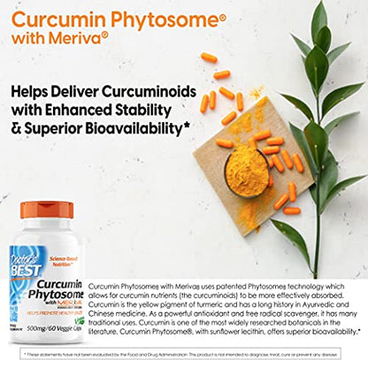 Doctor's Best, Curcumin Phytosome with Meriva, 500 mg, 60 Veggie Caps