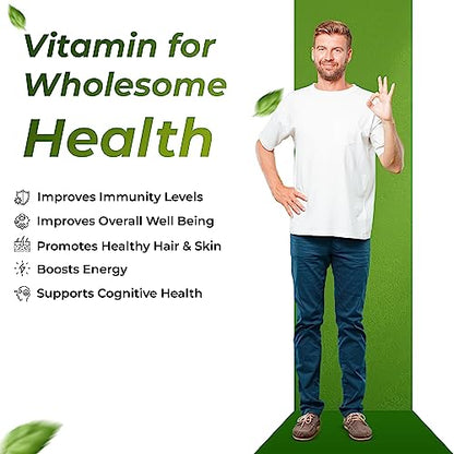 Health Veda Organics Plant Based Vitamin B-Complex with 100% RDA B1, B2, B3, B5, B6, B9 & B12 | 60 Veg Capsules