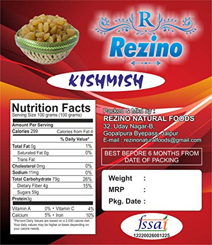 Rezino Premium Golden Raisins ( Kishmis ) - 1KG