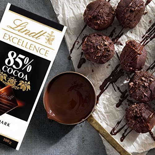 Lindt Excellence 85% Cocoa Dark Chocolate, 2 X 100 G