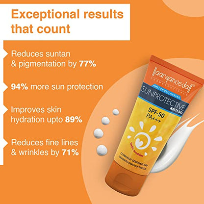 Aryanveda Unisex Sunscreen Spf 50 for Women & Men with PA+++| Dry skin, Normal Skin 60 Gm