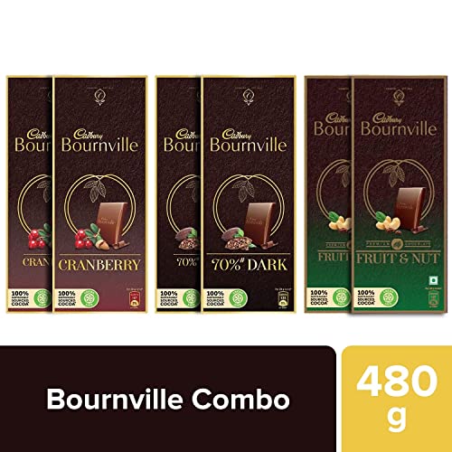 Bournville Cranberry, Fruit & Nut, 70% Dark (pack of 2 each)