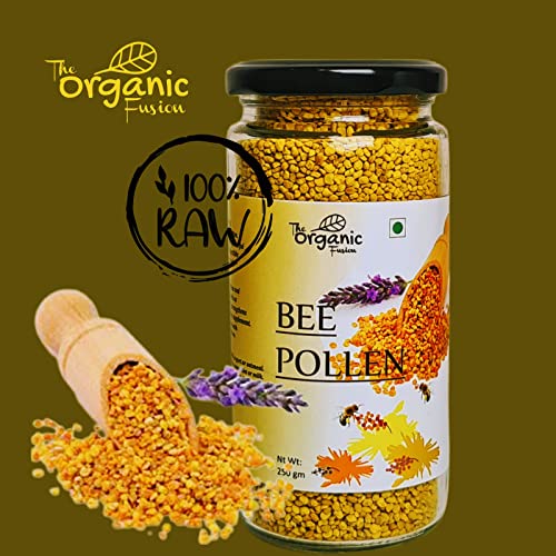 The organic fusion Natural Bee Pollen | 100% Raw Natural Bee Pollen (500gms) Pack of 2x250gms