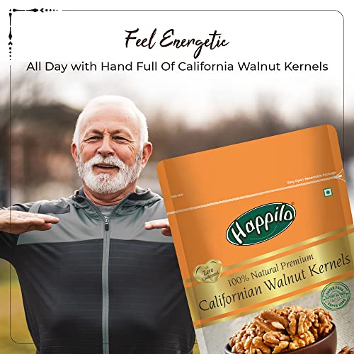 Happilo Premium 100% Natural Californian Walnut Kernels,Dried,200g