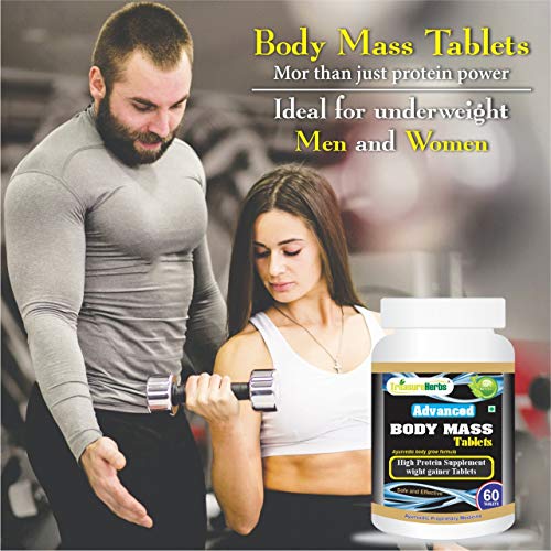 Treasureherbs Body Mass Gain Tablets For Men | For Weight Gain | (60 Capsules, Pack Of 1)