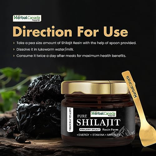 Herbal Canada Pure Himalayan Shilajit/Shilajeet Resin, 20g