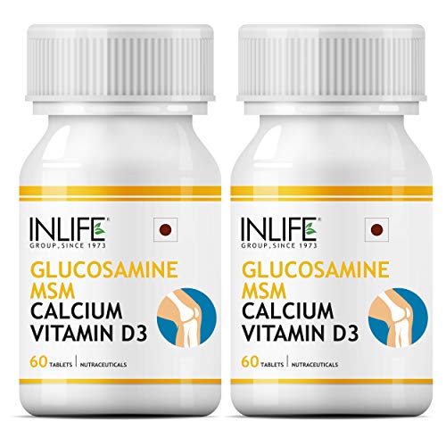 Inlife Glucosamine,Msm With Calcium & Vitamin D3 Supplement - 60 Tablets (Pack of 2)