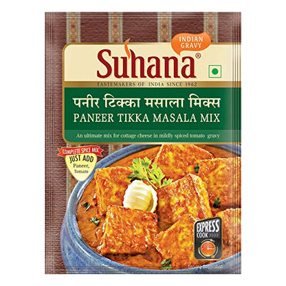 Suhana Paneer Tikka Masala 50g Pouch | Spice Mix | Easy to Cook | Pack of 4
