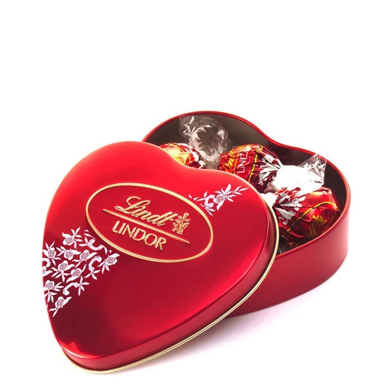 Lindt Lindor Chocolate Gift Pack Heart Tin Box- 62.5g