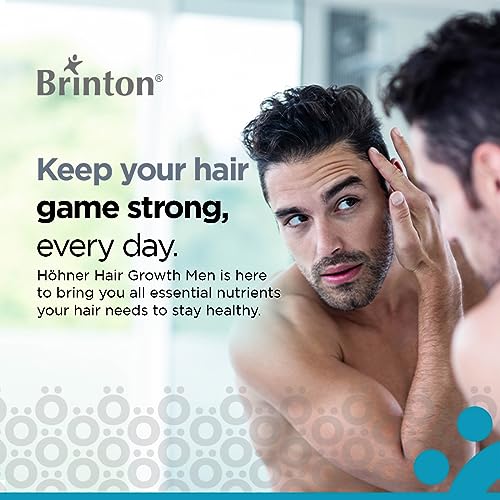 Brinton Hair Growth Men| Biotin with Soya Protein, Green Apple & Green Tea Extract | DHT Blocker, Hah & Hair Strength, Prevents Hair Fall - 30 Tablets