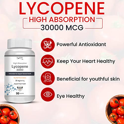 Vokin Biotech Lycopene 30mg, Support Heart health 90 Capsules