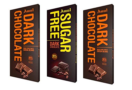 Amul Chocolate: 2 Dark & 1 Sugarfree Chocolate