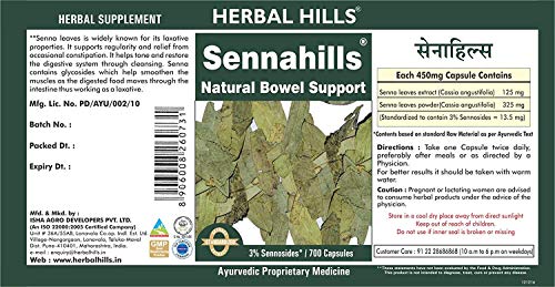 Herbal Hills Senna (700 Capsules)