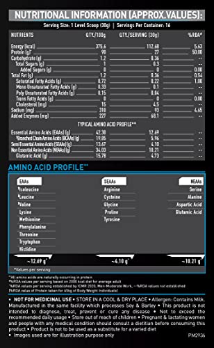 MuscleBlaze Raw Whey Isolate 90% with Digestive Enzymes (Unflavoured, 500 g / 1.1 lb)