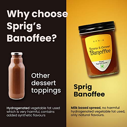 Sprig Banana and Caramel Banoffee | Milk-based Sweet Spread | Breakfast Spread | Dessert Topping | No Artificial Flavours | 290g