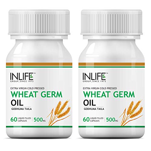 INLIFE Wheat Germ Oil Supplement 500 mg - 60 Capsules (2-Pack)