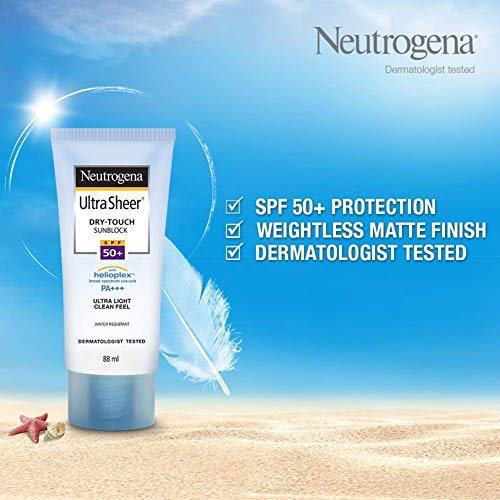 Neutrogena Ultra Sheer Dry Touch Sunblock, SPF 50+, 88ml