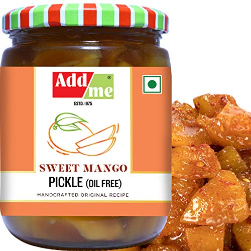 Addme Sweet Mango Pickles 600gm Mango murabba Preserve in Spices meetha achar Glass Jar