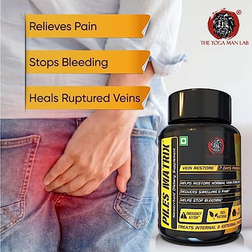 The Yoga Man Lab Piles Matrix Vein Restore Ayurvedic Supplement To Heal Ruptured Veins&Guide With Reve Pain&Itching (7 Days Program),Capsule,Pack of 1