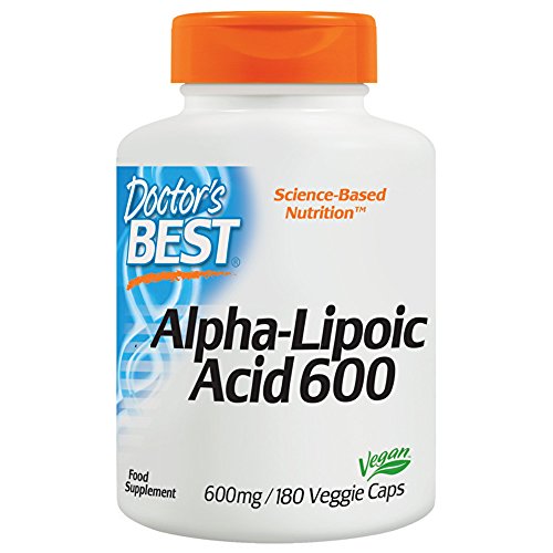 Doctor's Best 600 mg Alpha Lipoic Acid Capsules, 180 Capsules, Pack of 1