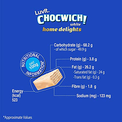 LuvIt Chocwich White Home Delights Wafer Chocolates | Crunchy & Delicious | Homepack | Gift Combo | Pack of 3 - 170g Each