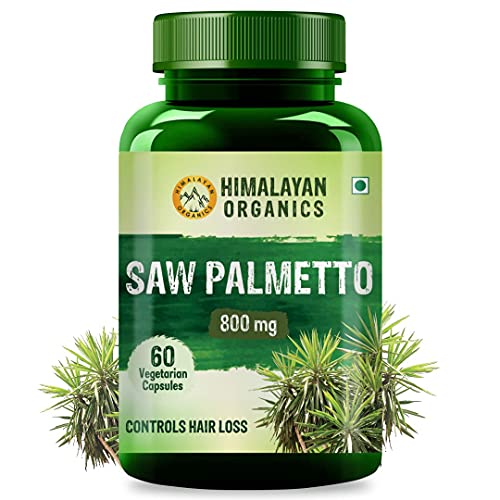 Himalayan Organics Saw Palmetto Extract 800mg Supplement For Hair Growth | Support Prostate Health &ction | Good For Mens and Womens - 60 Veg Capsules