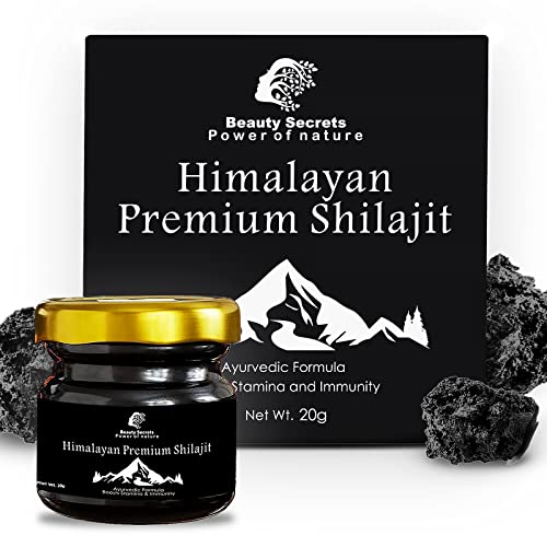 Beauty Secrets Pure Himalayan Ayurvedic Shudh Raw Shilajit Resin | Boosts Strength, Immunity, Focus | Purified and Filtered 20 Gms