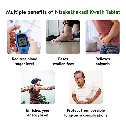 Kerala Ayurveda Nisakathakadi Kwath Tablet 100 Tablets | 100% Ayurvedic| With Haldi, Kathaka, Amla, Usira, Ekanayakam, and Lodhra