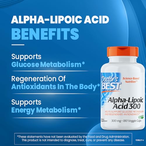 Doctor's Best, Best Alpha-Lipoic Acid, 300 mg, 180 Veggie Caps