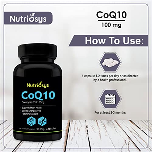 Nutriosys CoQ10 100mg (90 Veg Capsules), Pack of - 2