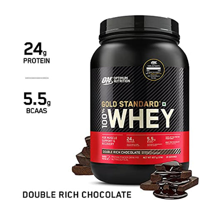 Optimum Nutrition Gold Standard 100% Whey Protein Powder 2 lbs, 907 g (Double Rich Chocolate)