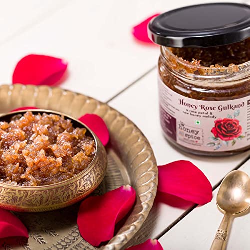 Honey and Spice Rose Gulkand with Finest Rose Petals & Natural Fragrance and Flavour Damask Rose - 400 GMS
