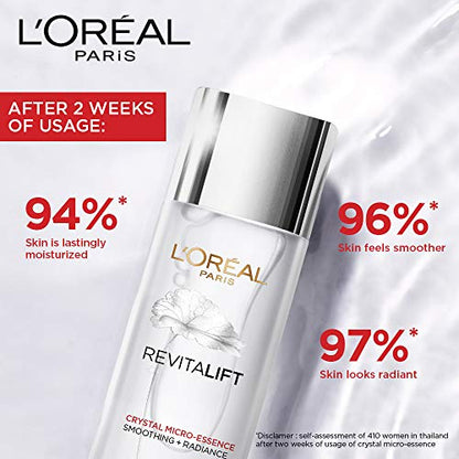 L'Oreal Paris Revitalift Crystal Micro-Essence, Ultra-lightweight facial essence, With Salicylic Acid, For Clear Skin, 65ml