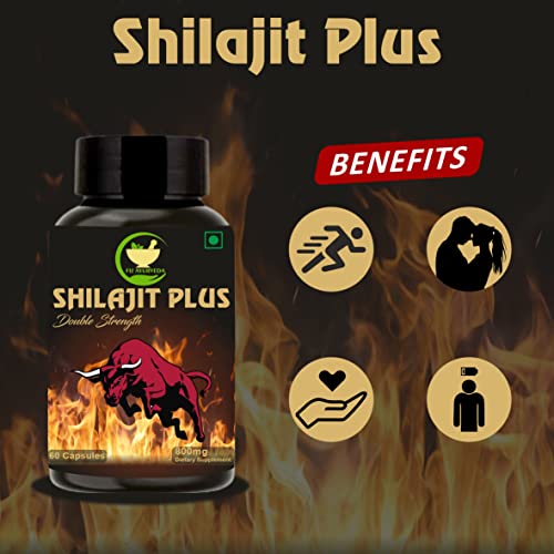 FIJ AYURVEDA Shilajit/Shilajeet Plus Extract Capsule | Premium Shilajit | for Men & Women – 800mg 60 Capsules