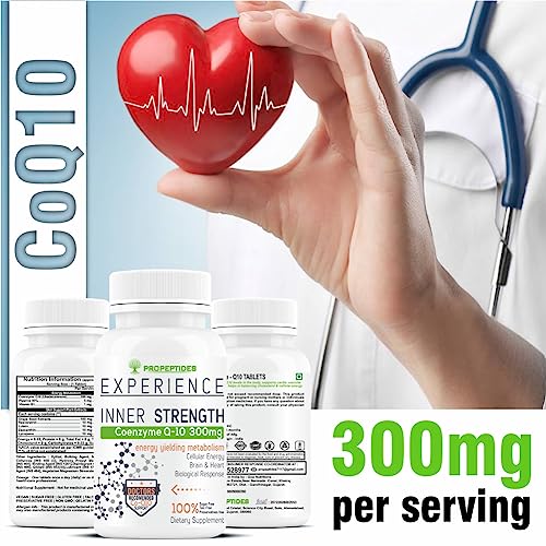 PROPEPTIDES Coq10 Supplement, Coenzyme Q10 300mg (Ubiquinol) Tablet with Omega 3, Alpha Lipoic Acid,Health, Energy, And Antioxidant Support 60 Tablets