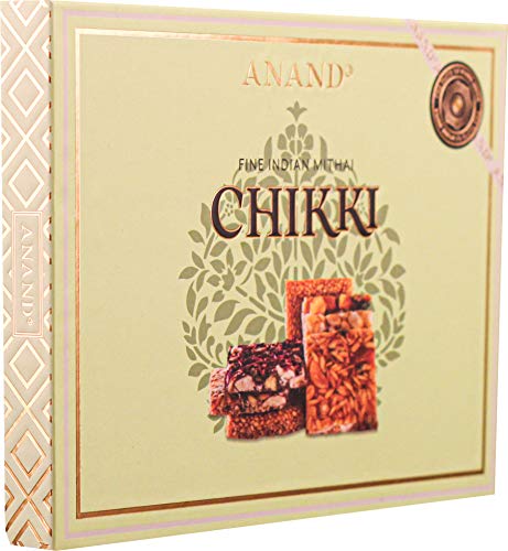Anand Assorted Chikki Box - Dry Fruits, Rose, Cucumber Authentic and Genuine Box, 300g