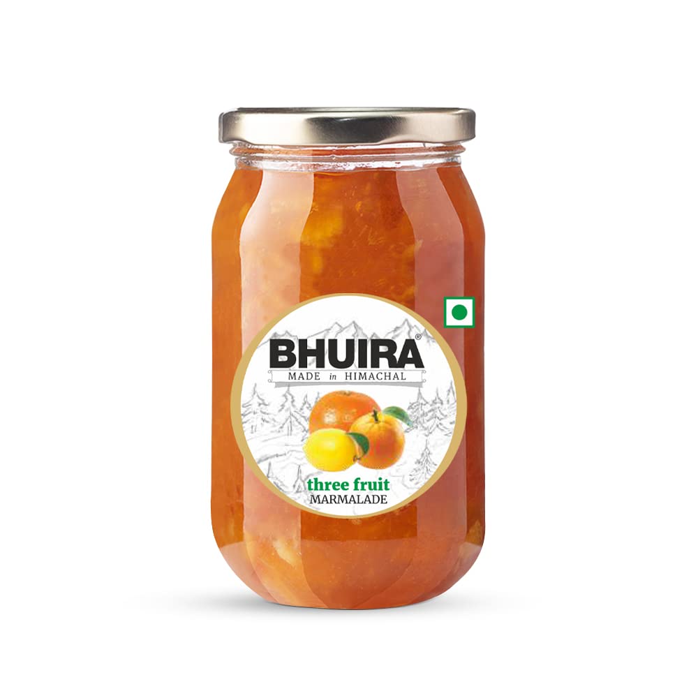 Bhuira|All Natural Jam Three Fruit Marmalade|No Added preservatives|No Artifical Color Added|240 g|Pack of 1