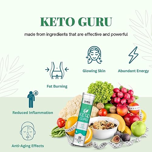 Vokin Biotech Keto Guru For weight Loss With Effervescent Water Soluble 20 Tablets