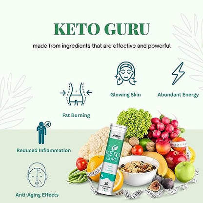 Vokin Biotech Keto Guru For weight Loss With Effervescent Water Soluble 20 Tablets