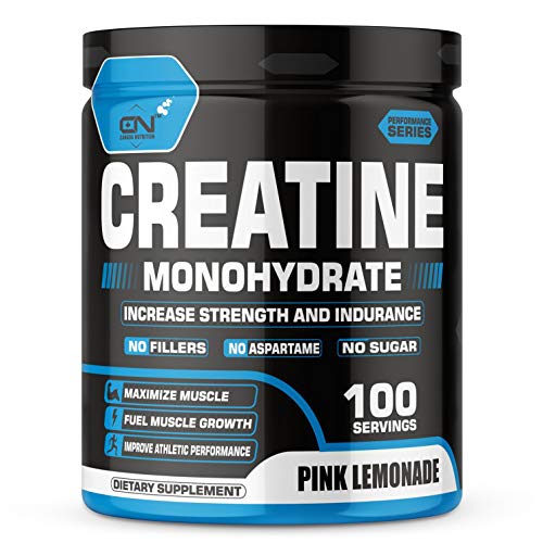 Canada Nutrition Creatine Monohydrate, Lean Muscle Building, Supports Muscle Growth, Recovery [100 Servings, Pink Lemonade]