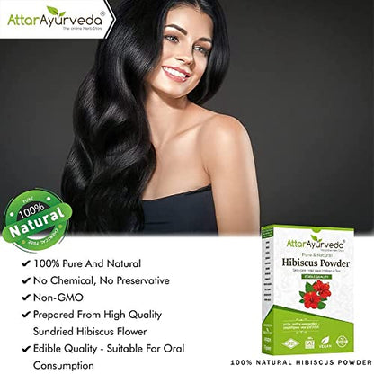 Attar Ayurveda Hibiscus powder for hair growth (100 Grams)