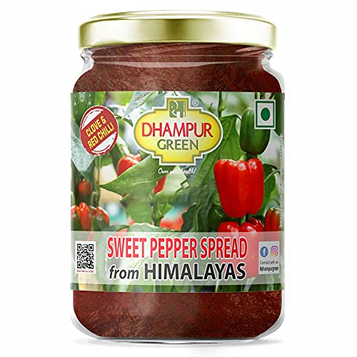 Dhampurgreen Sweet Pepper Spread, 300g | Spread from Himalayas, No Added Color, Fresh Fruits of Himalayas