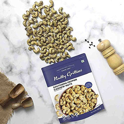 Nutty Gritties Southern Pepper Cashew Nuts, 200g