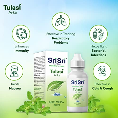 Sri Sri TATTVA shuddhta ka naam Tulasi Arka - Anti-Viral Drop - Natural Immunity Booster For Adults - 30Ml (Pack Of 2)