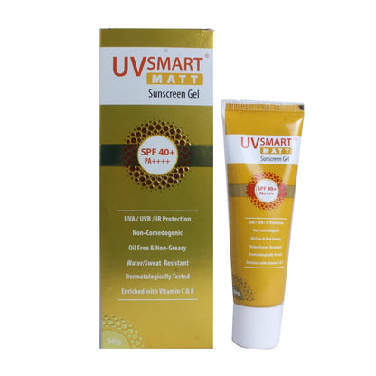 UVSmart Matt Sunscreen Gel SPF 40+ -50gm-Pack of 2