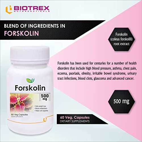 Biotrex Nutraceuticals Forskolin 500Mg - 60 Capsules