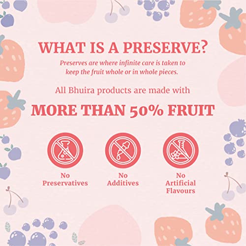 Bhuira|All Natural Jam Black Cherry Preserve|No Added preservatives|No Artifical Color Added|240 g|Pack of 1